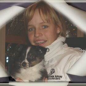 Mijn dochter, Myrthe, met hare Lloyd. Wat een prachtige kerel…