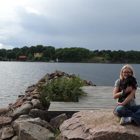 Hondenfoto van Ciska en Spanjaardje Moh (Bambi r.i.p.)