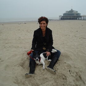 Ikke met Flos aan zee! Leuk stel toch?