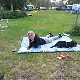 Hondenfoto van Ciska en Spanjaardje Moh (Bambi r.i.p.)