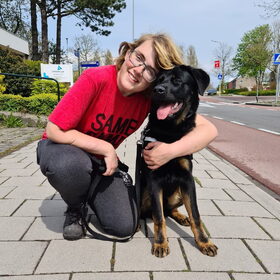 Hondenfoto van Heavenly en de hond King (En Marvey en Ginny)