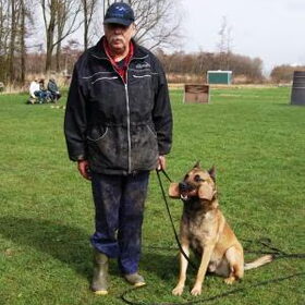 Johan met de hond Duco
