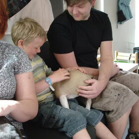 De kinderen van mijn broer vonden al die pups geweldig!