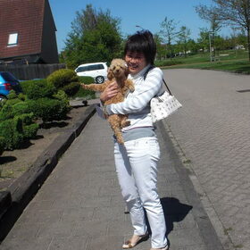 buurvrouw moest weer even knuffelen met mij