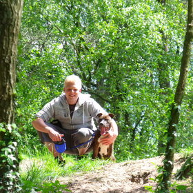 Theo en Bruno op een bult