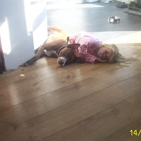 Lindsey en Tyson (7 maanden hier)