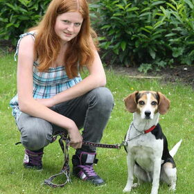 roxy en ik, poseren voor foto