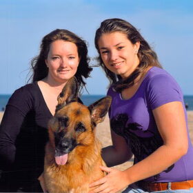 dog walk met yuttah, ashley en eva