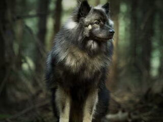 Foto 2 van een Grote Keeshond, wolfsgrijs